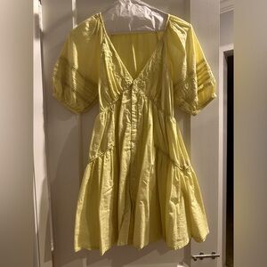 Pale Yellow Tularosa Mini Dress